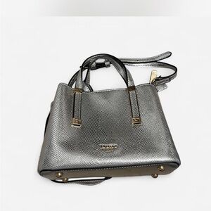 Dune Silver Metallic Crossbody Handbag